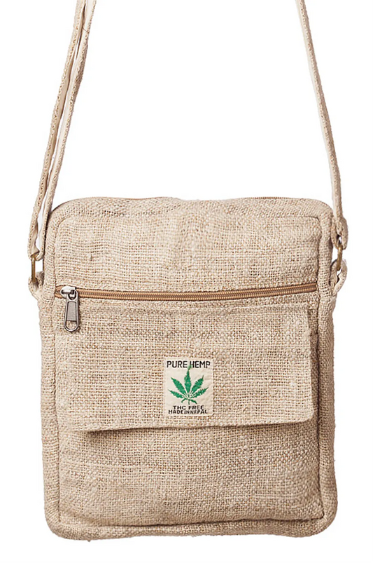 Hemp Crossbody Bag Large - Natural