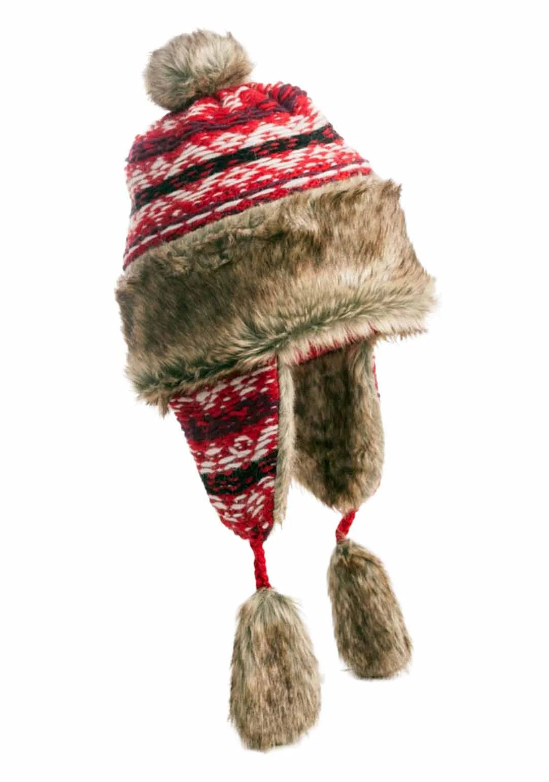 Kailash Ear Flap Hat - Red