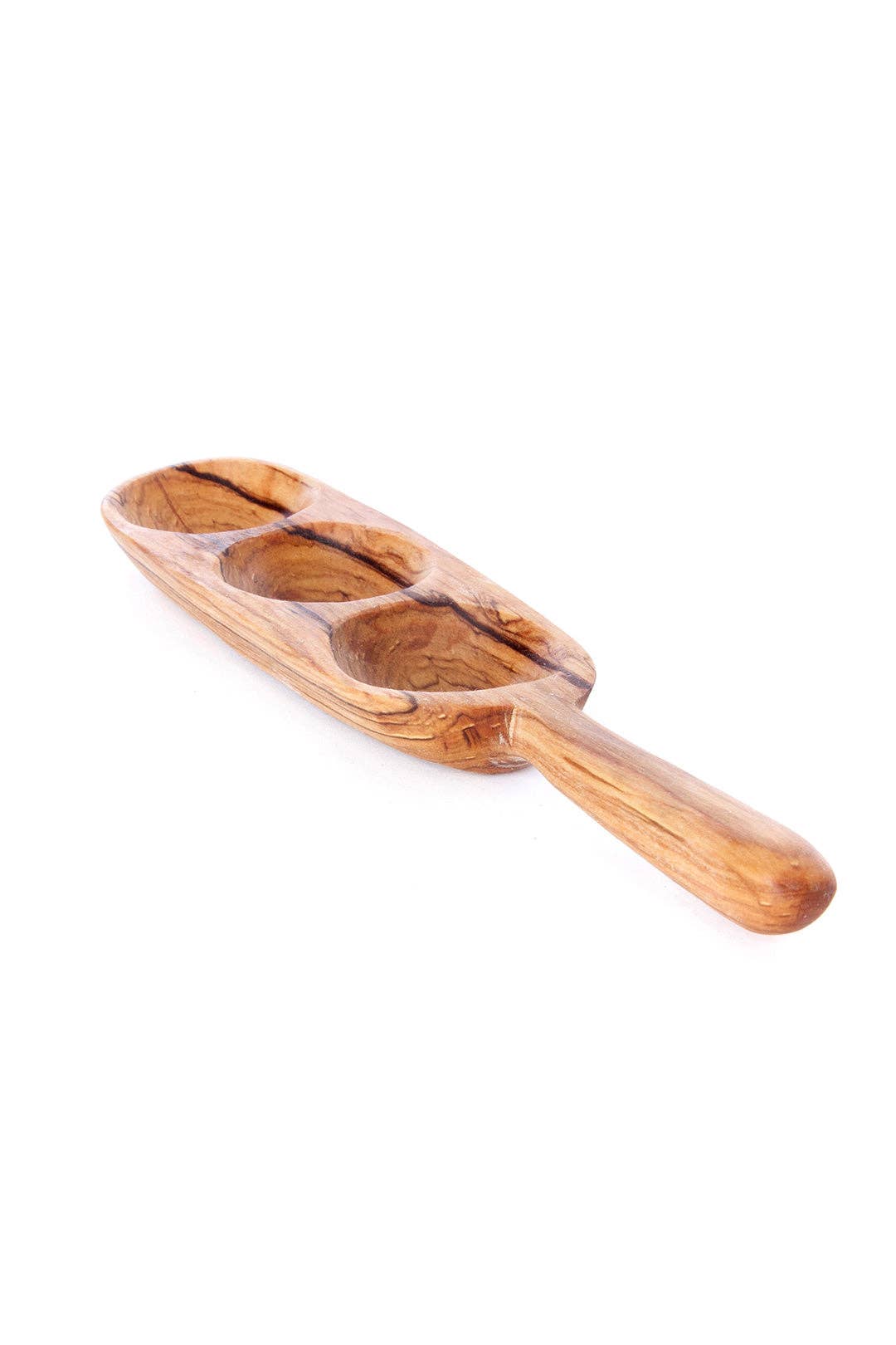 Wild Olive Wood Triple Well Serving Trays: Small Tray