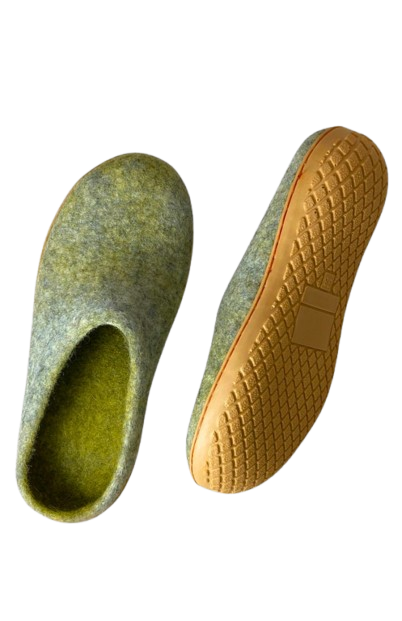 Felted Wool Slipper Solid Colours