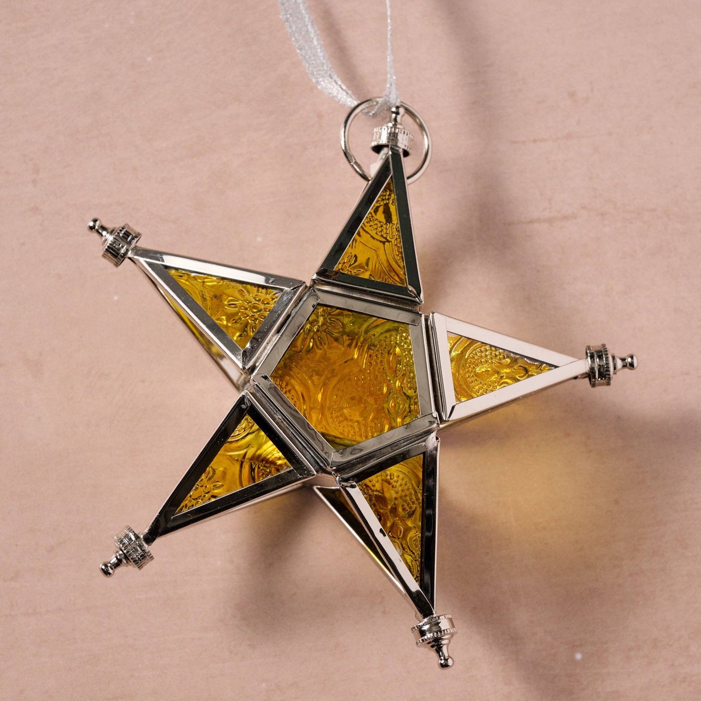 Starlight Candleholder Ornament - Yellow