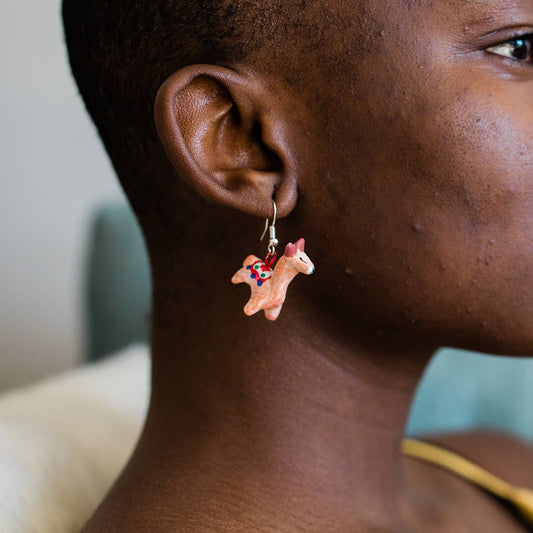 Llama Ceramic Earrings