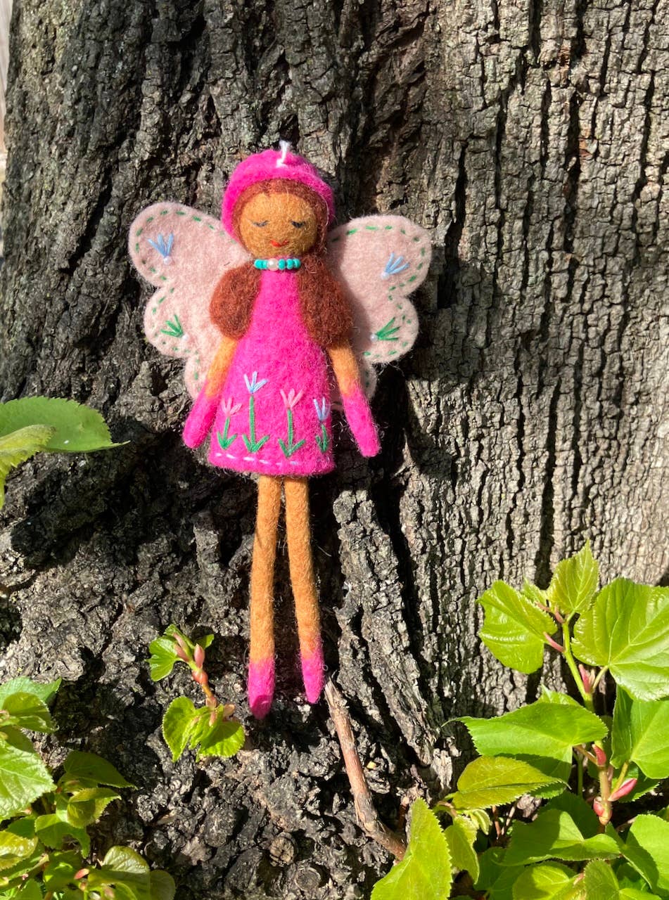 Saffron Fairy Felt Ornament: Flower