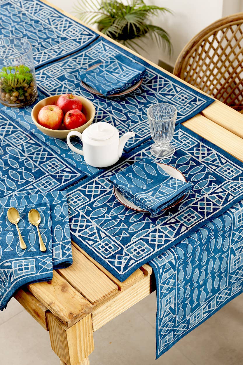 Indigo Fish Placemat