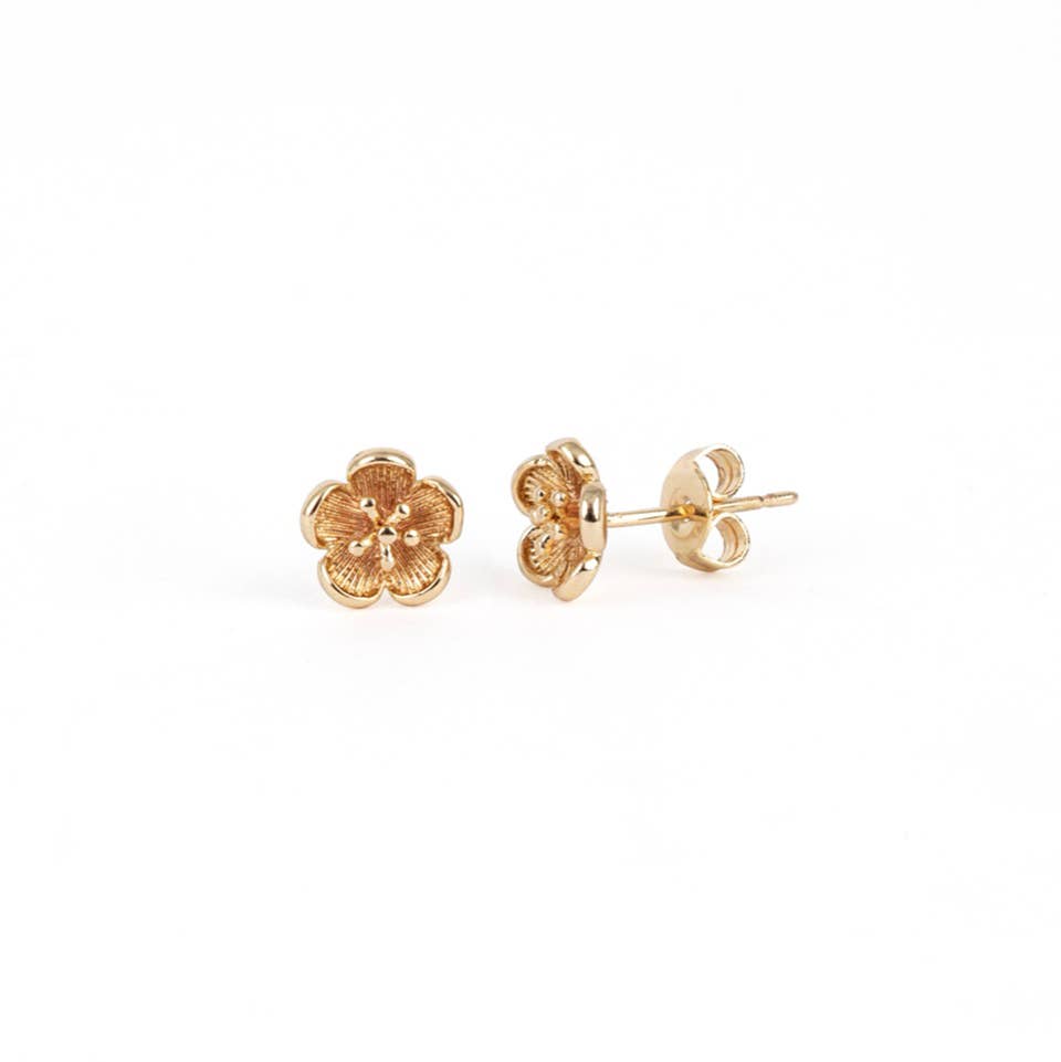 Buttercup Flower Post Earrings