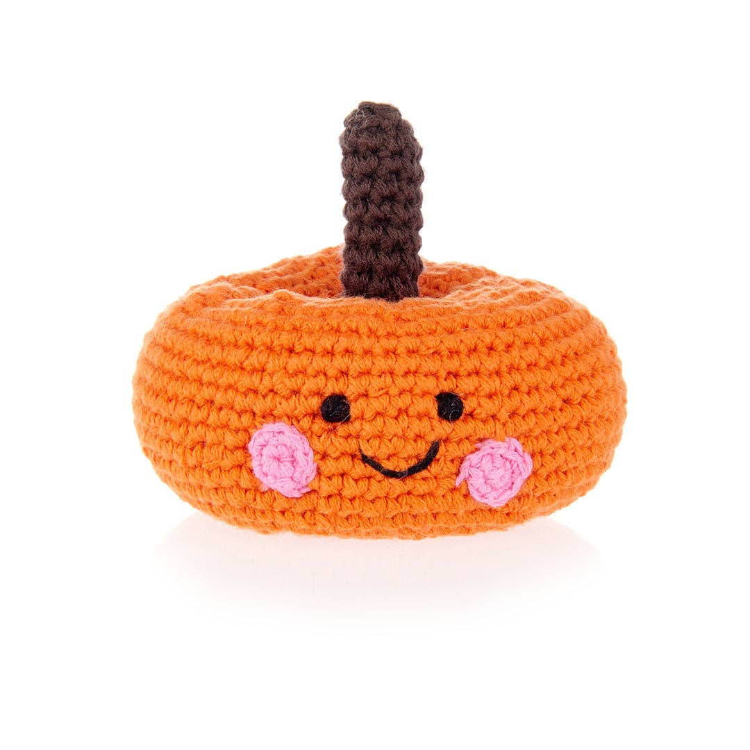 Friendly Pumpkin Rattle: Orange