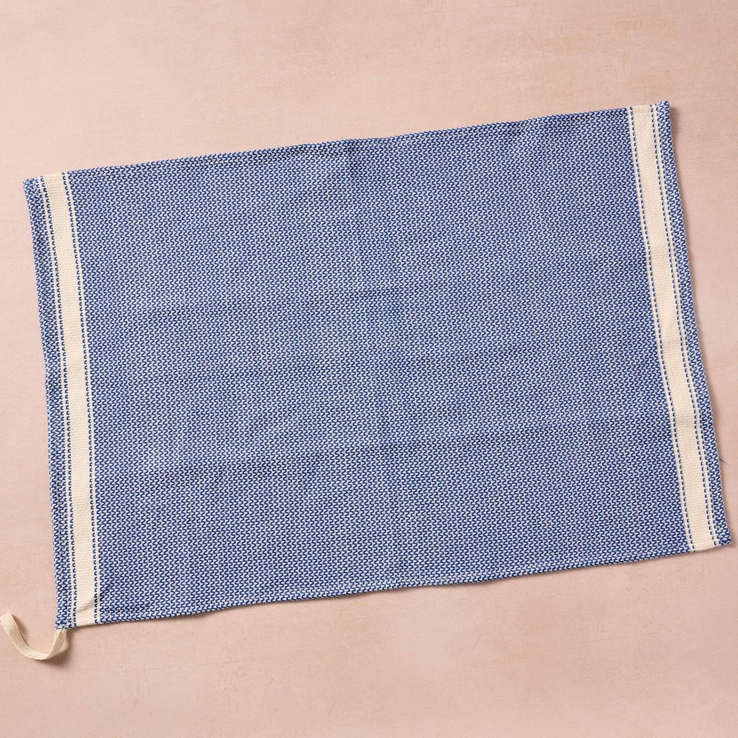 Matbakh Cotton Tea Towel - Blue with Tan