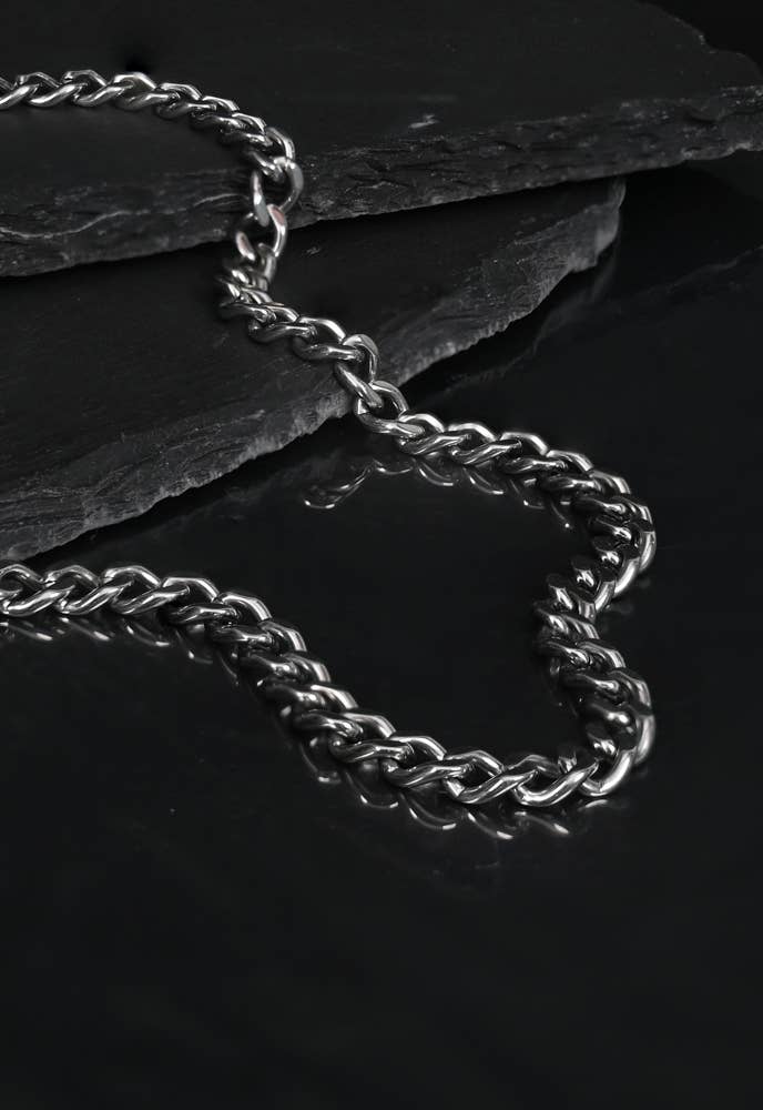 Linked Curb Chain in Stainless Steel