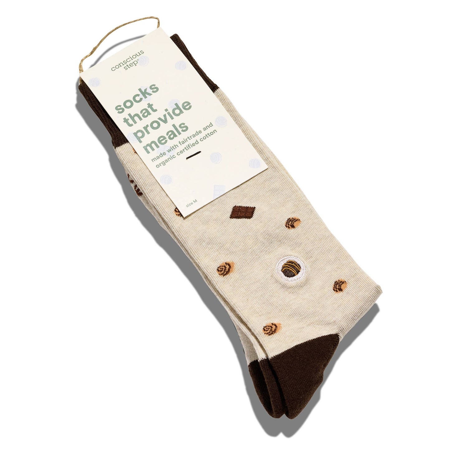 Socks that Provide Meals (Beige Chocolates)