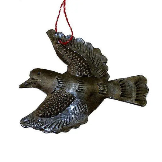 Dove Haitian Metal Drum Ornament