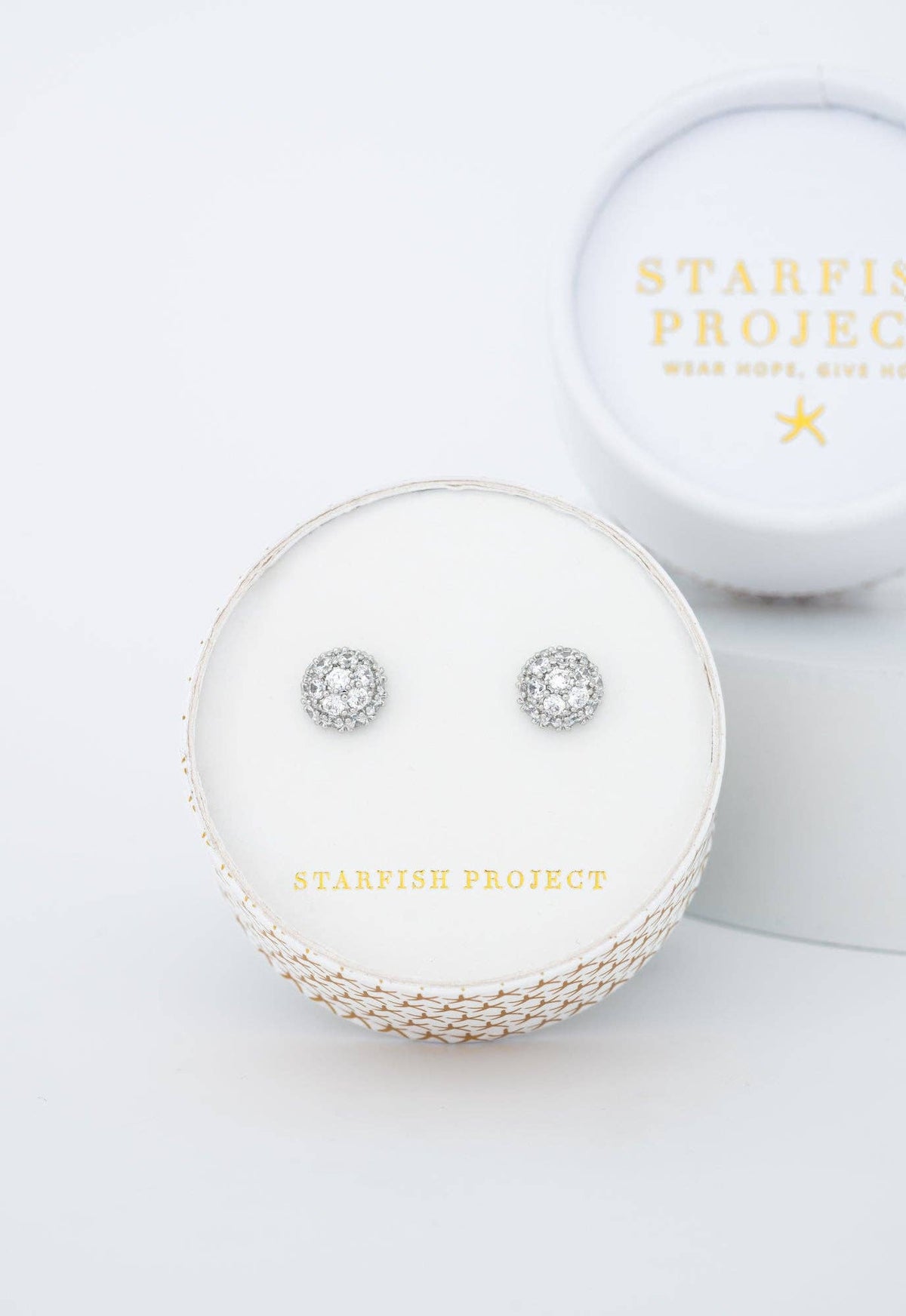 Lustre Bloom Studs in Platinum