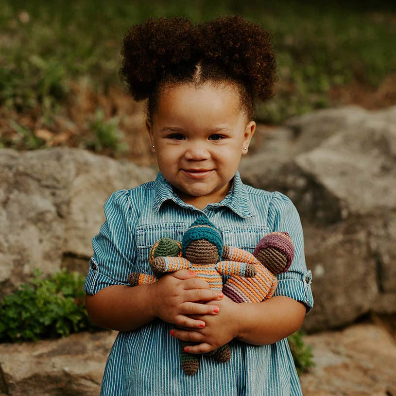 Organic Pixie Baby Doll: Khaki