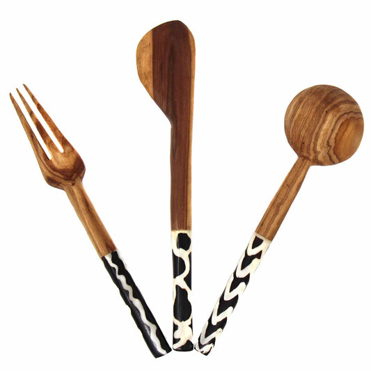 Olive Wood Appetizer - Set of 3