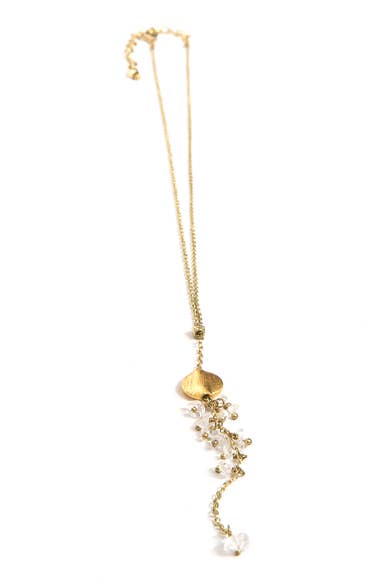 Delicate Dangle Crystal Stone Necklace