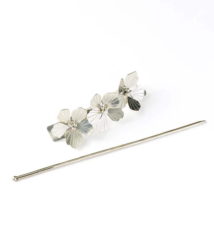 Sayuri Flower Silver Hair Pin