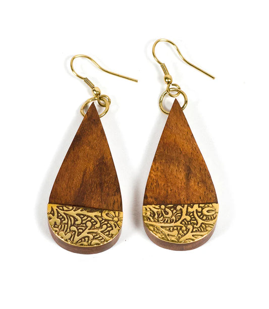 Earth and Fire Teardrop Earrings