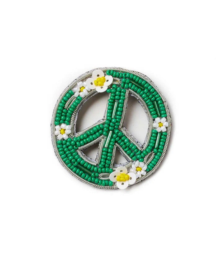 Bala Mani Beaded Peace Brooch Pin