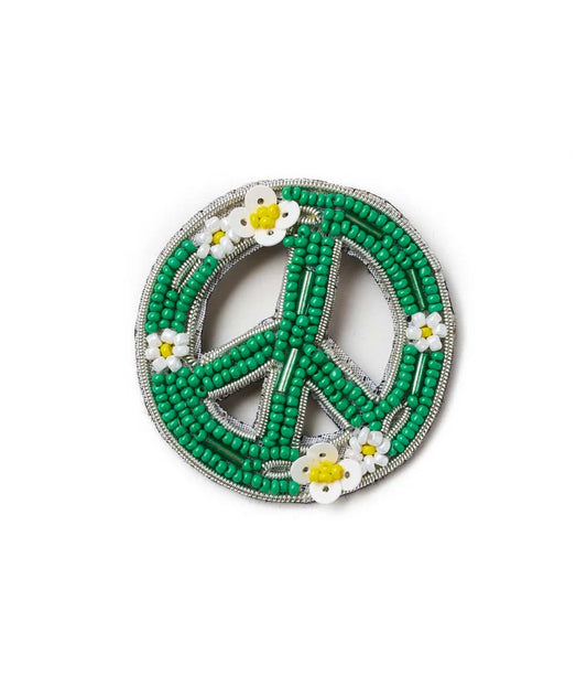 Bala Mani Beaded Peace Brooch Pin