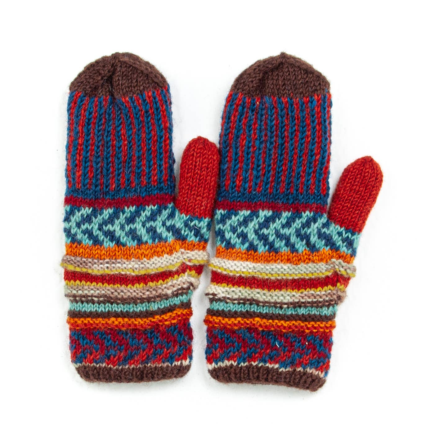 Nina - women's wool knit mittens: Mesa