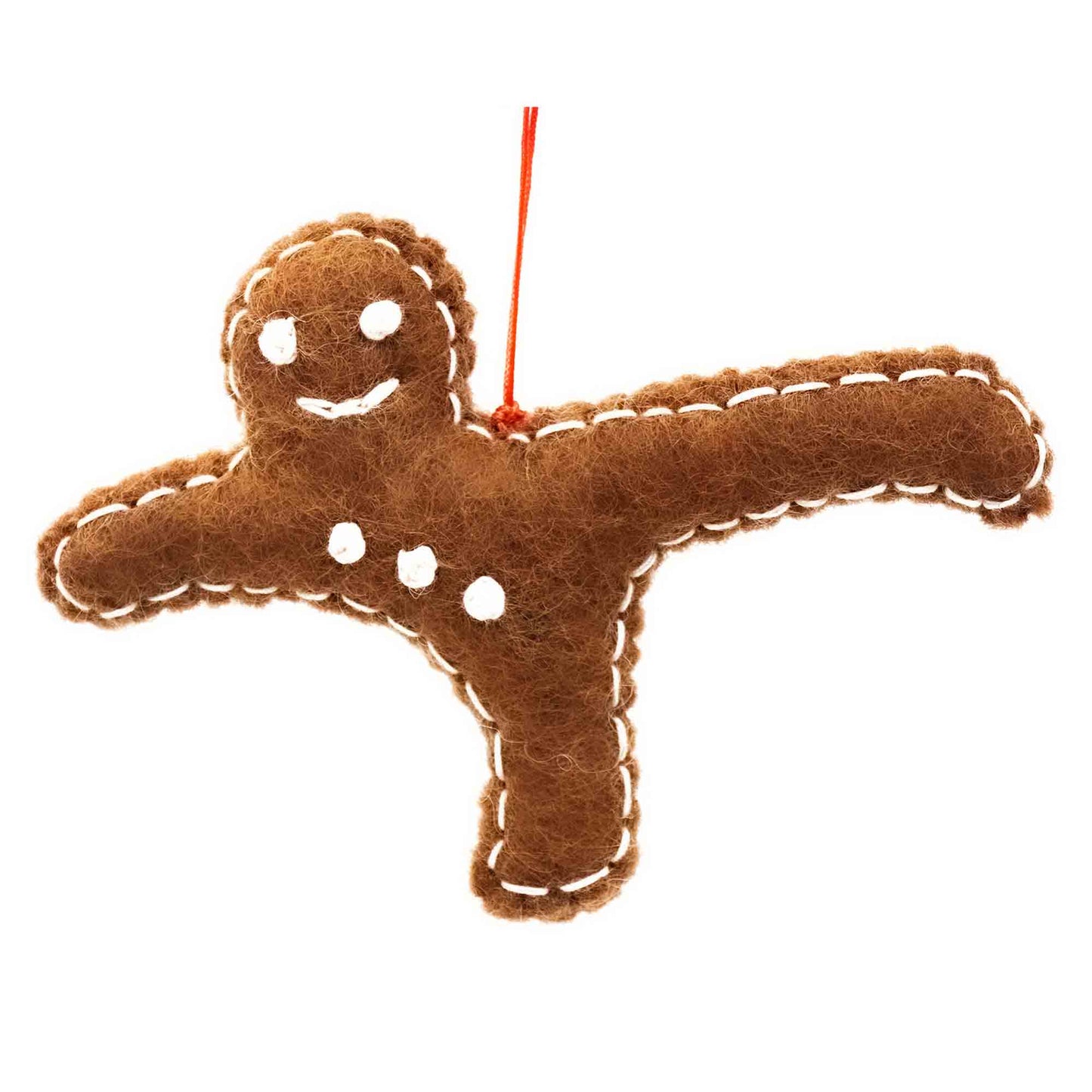 Gingerbread Airplane Felt Ornament