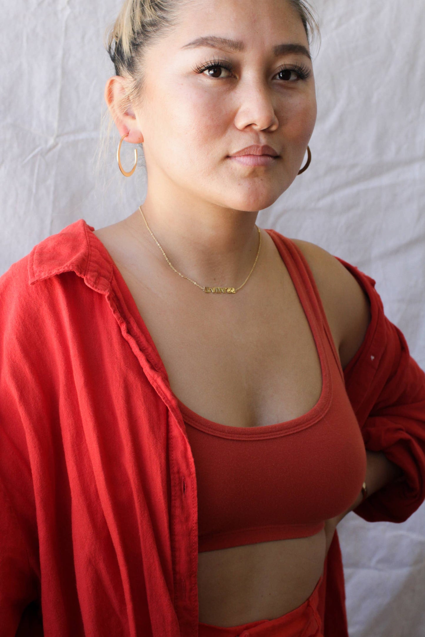 Hammered Hoops: Gold / Medium 1.1/2