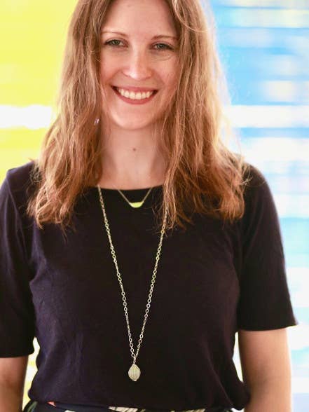 Teal Wrap Stone Necklace: Silver