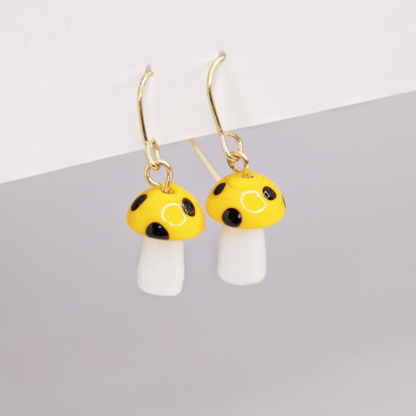 Mushroom Earrings: Orange