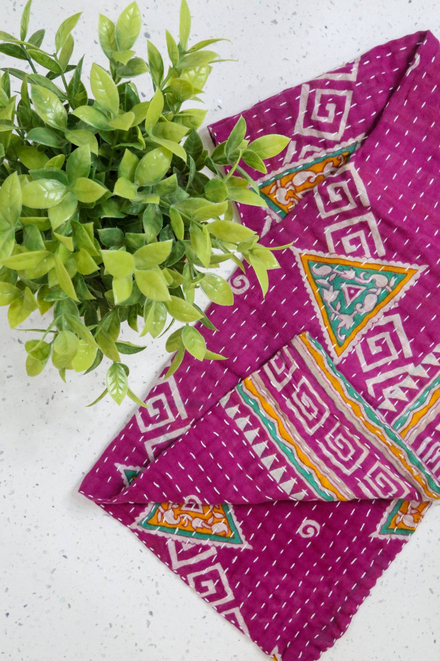 Kantha Kitchen Towel | Valentines Day