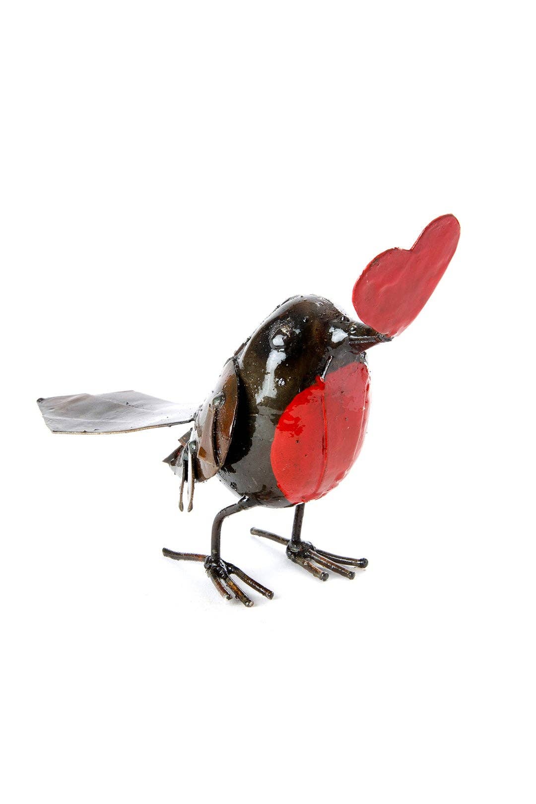 Recycled Metal Sweetheart Bird