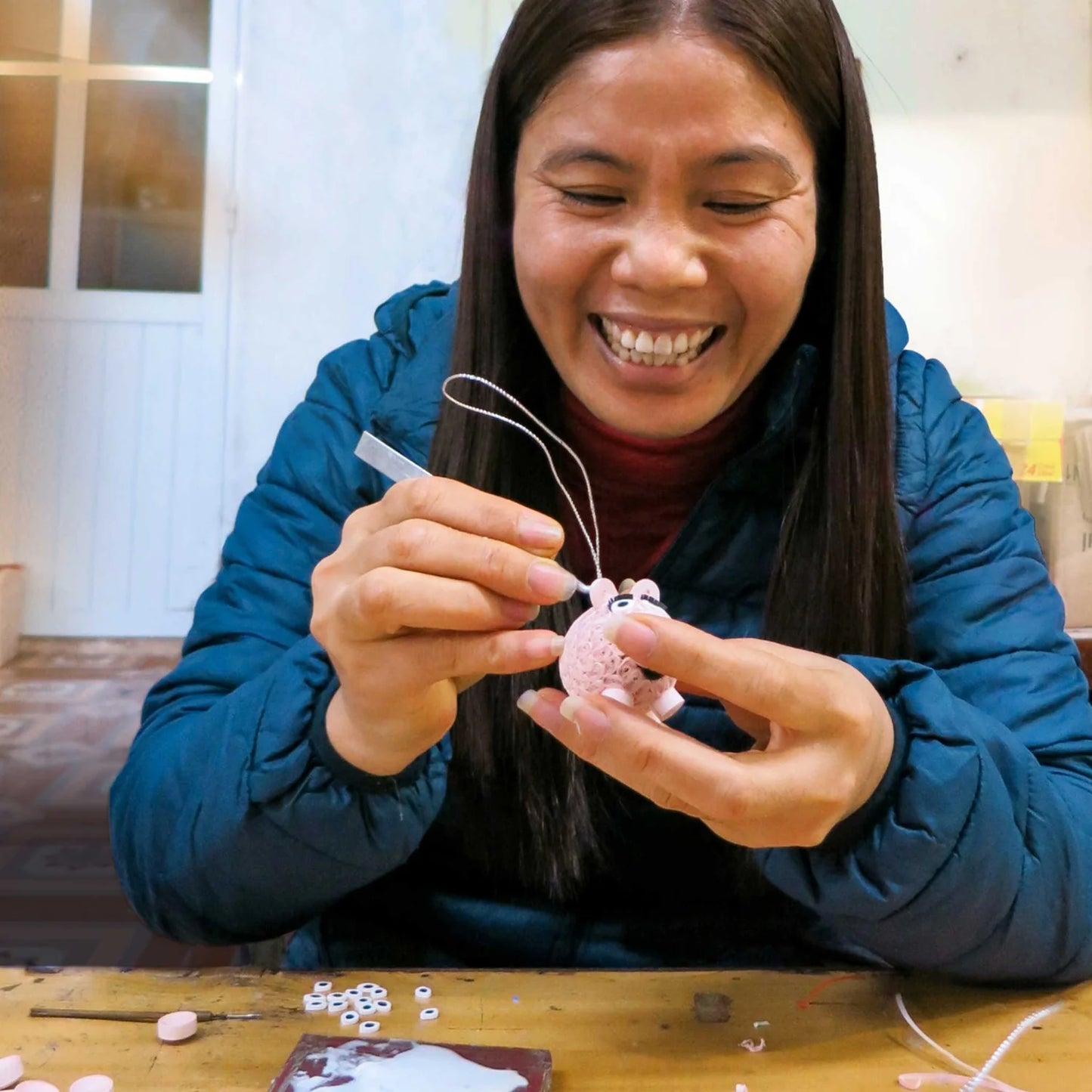 Angel Heart Quilled Ornament