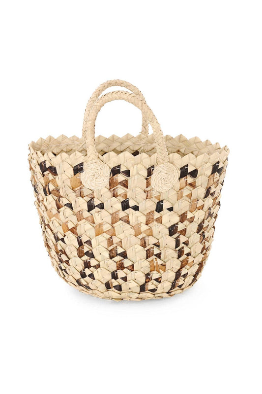 Petite Handwoven Banana & Palm Fiber Tote