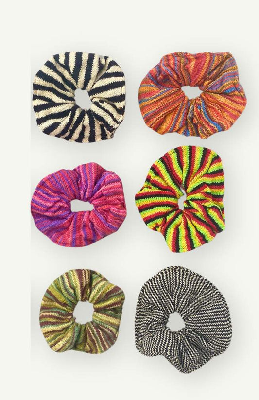 Striped Cotton Scrunchy Assorted