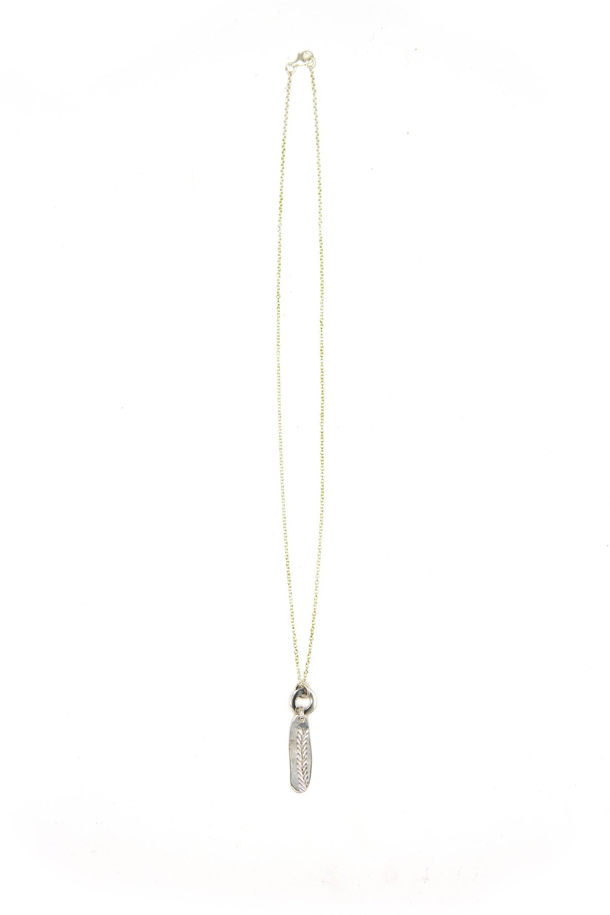 Wild Grass Sterling Silver Pendant Necklace