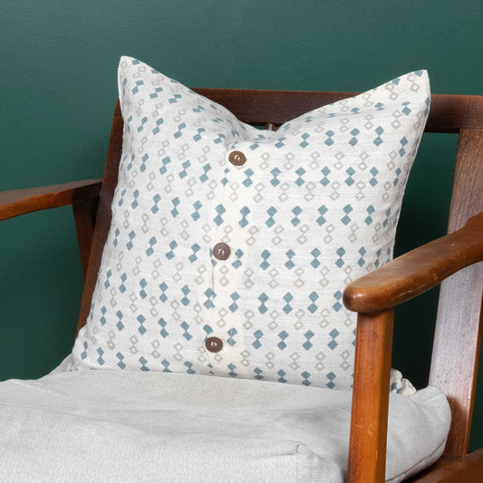 Blue Diamond Silk Pillow Cover Square