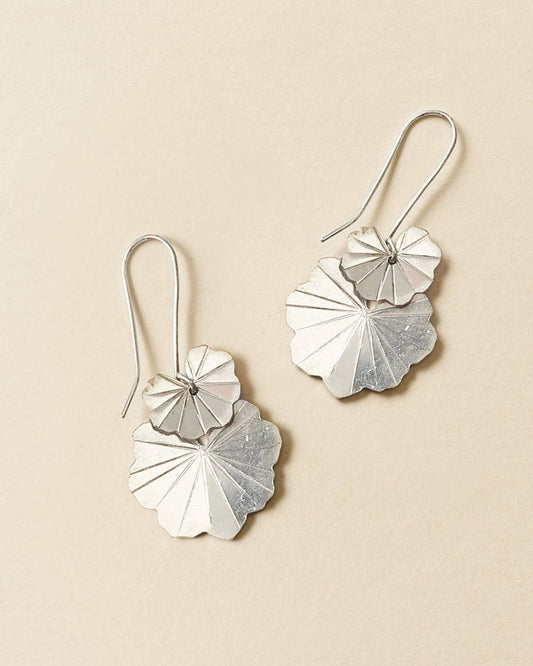 Sayuri Ginkgo Leaf Silver Dangle Earrings