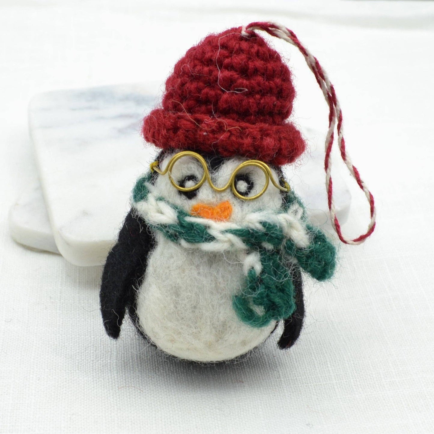 Cozy Penguin Felt Ornament