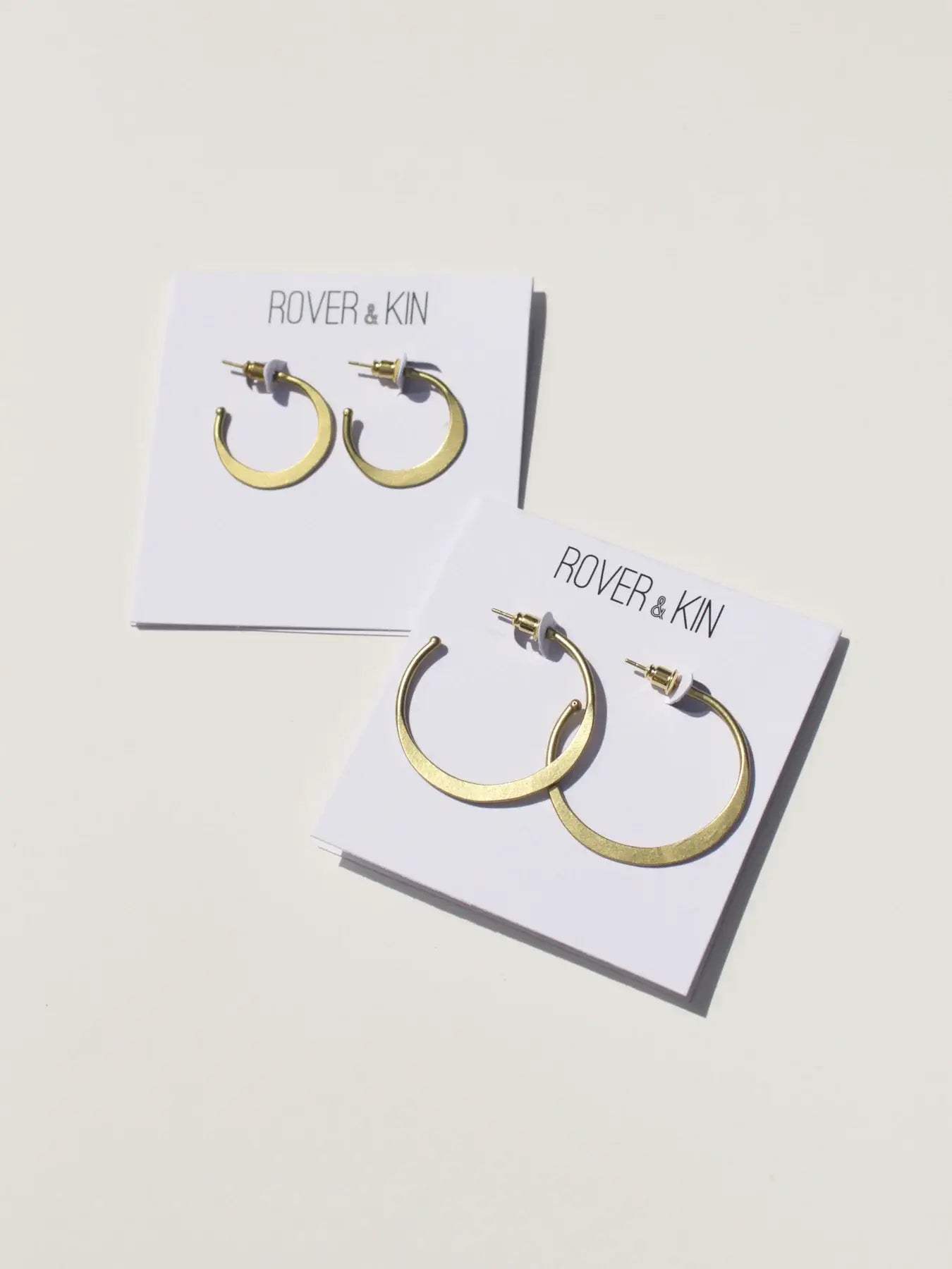 Hammered Hoops: Gold / Medium 1.1/2