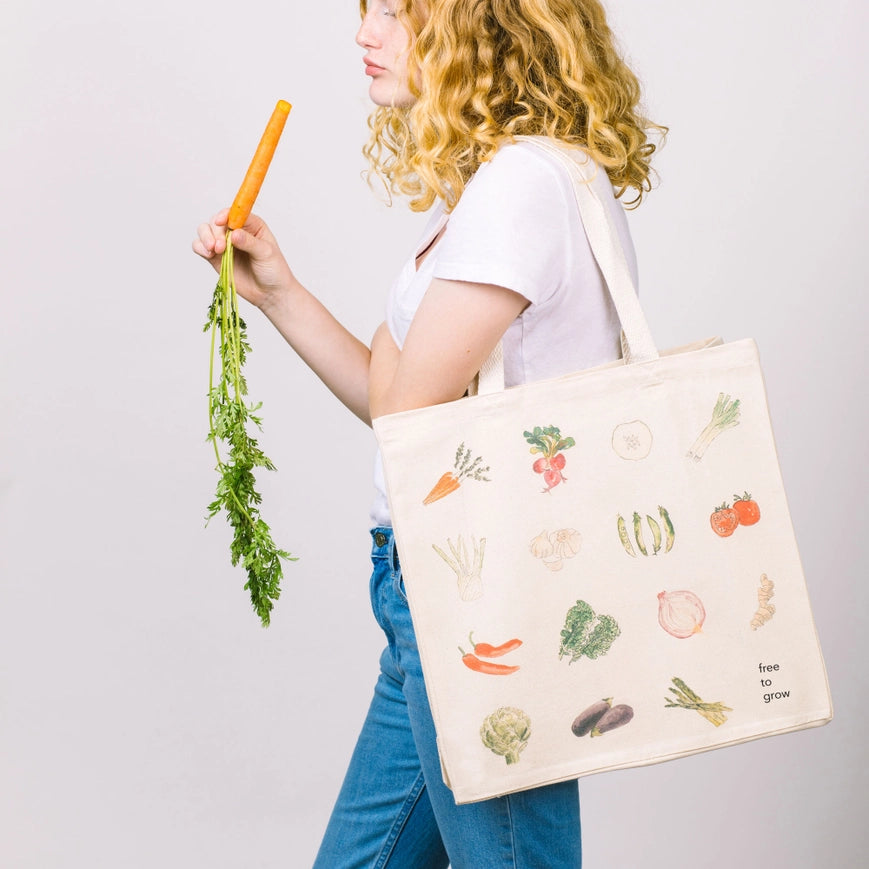 Free To Grow (Veggies) Tote Bag