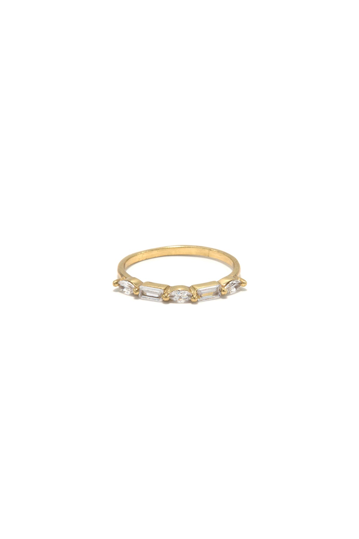 Subtle Glam Brass Ring: Medium - 8