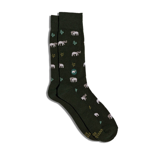 Socks that Protect Elephants (Green Elephants)