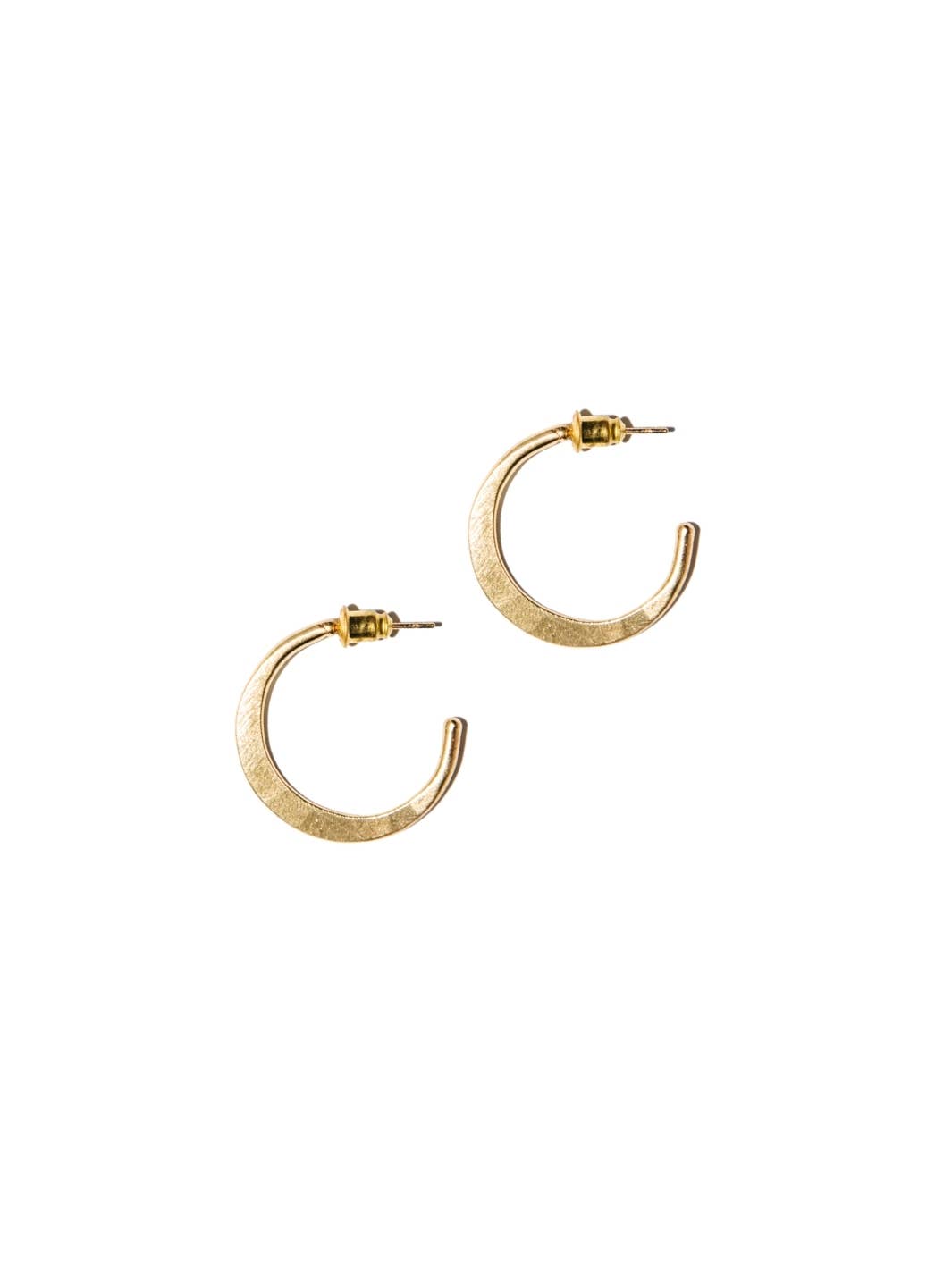 Hammered Hoops: Gold / Medium 1.1/2