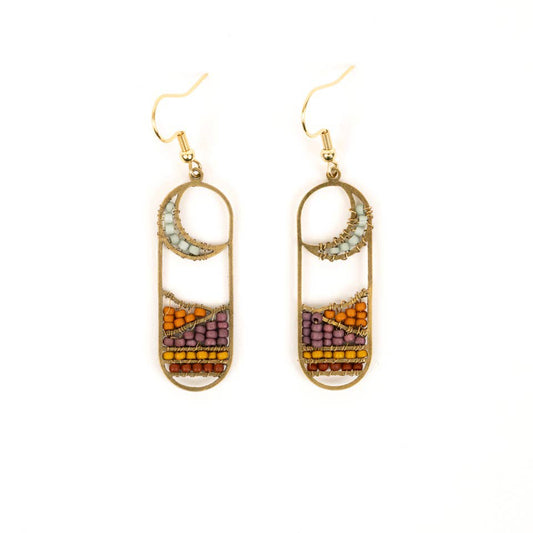 Moonview Earrings: Sunset