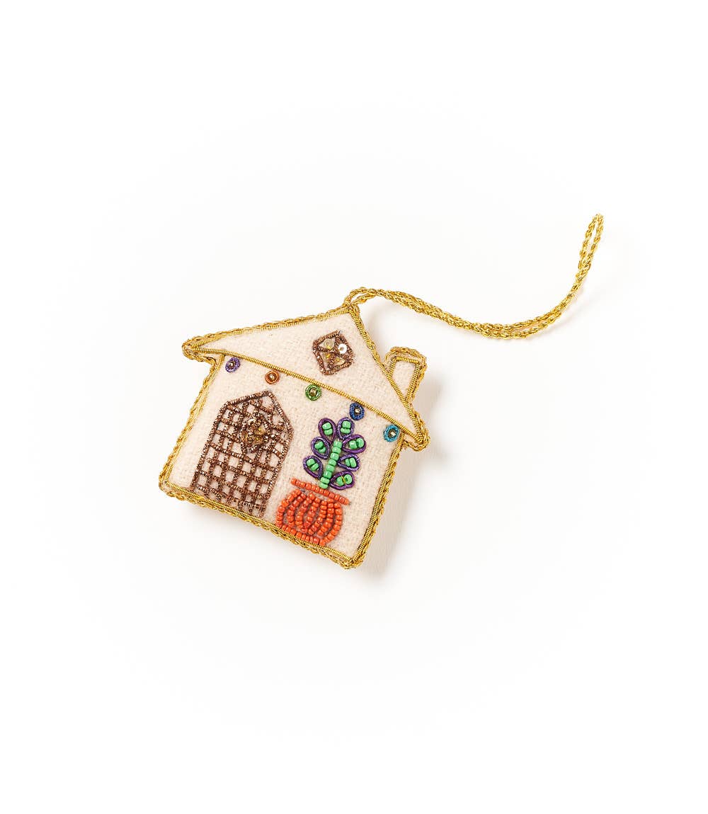 Larissa Plush Home Felt Ornament - Embroidered, Handmade