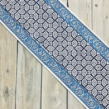 Blue Border Table Runner