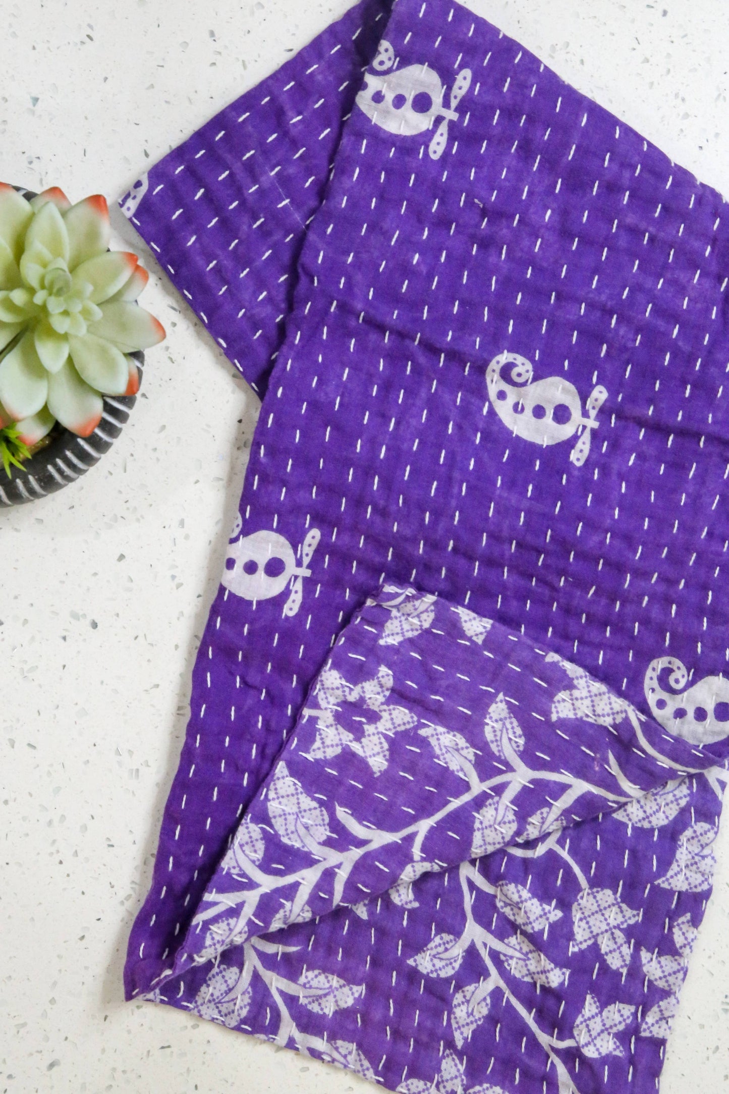 Kantha Kitchen Towel | Valentines Day