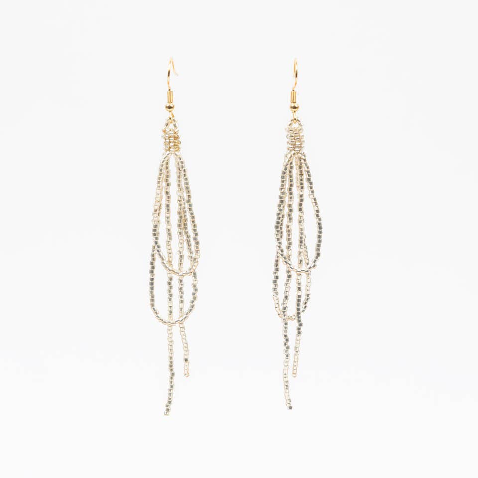 Loop de Loop Silver Delica Earrings