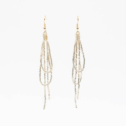 Loop de Loop Silver Delica Earrings