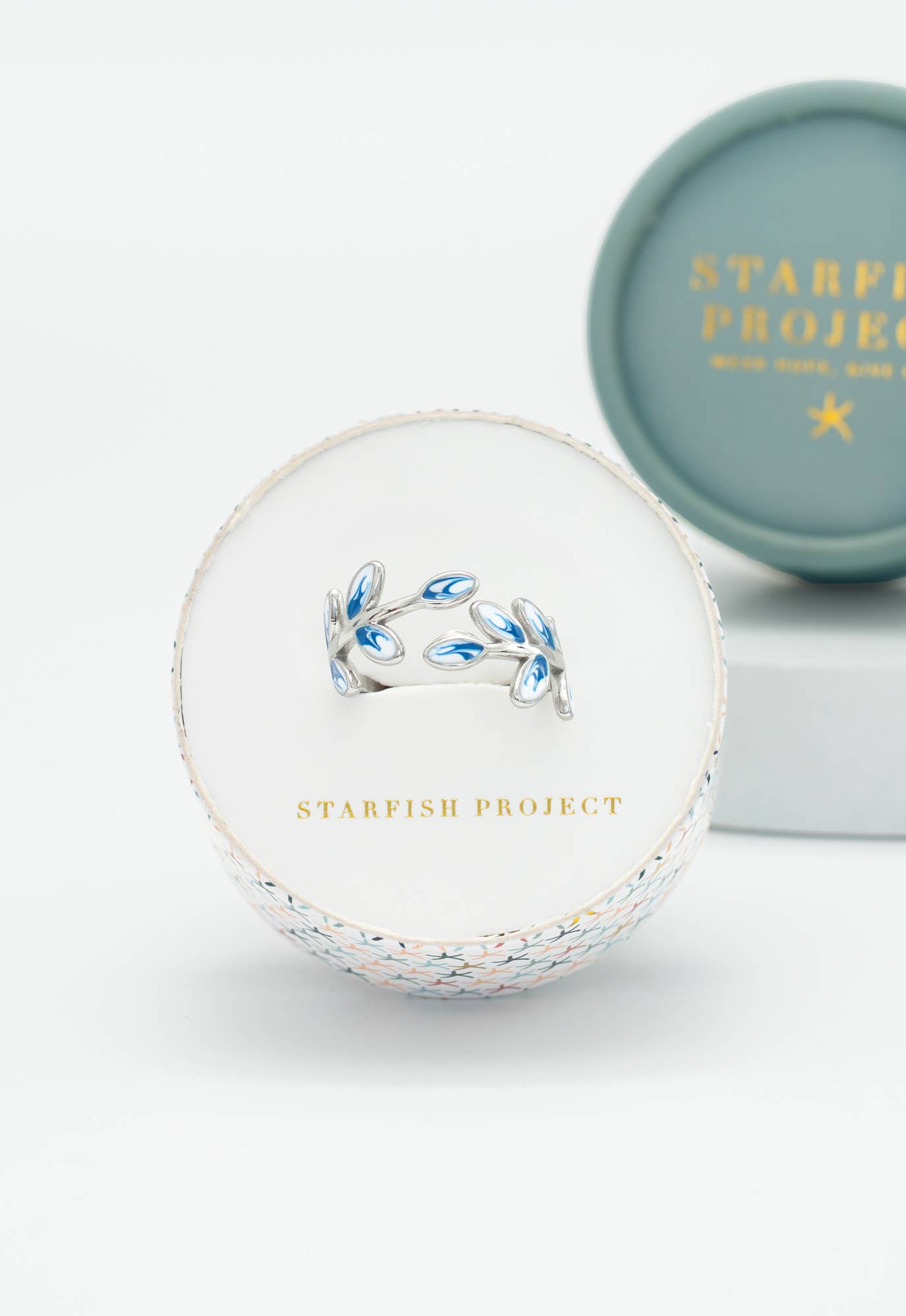 Hope Grows Ring in Silver & Blue