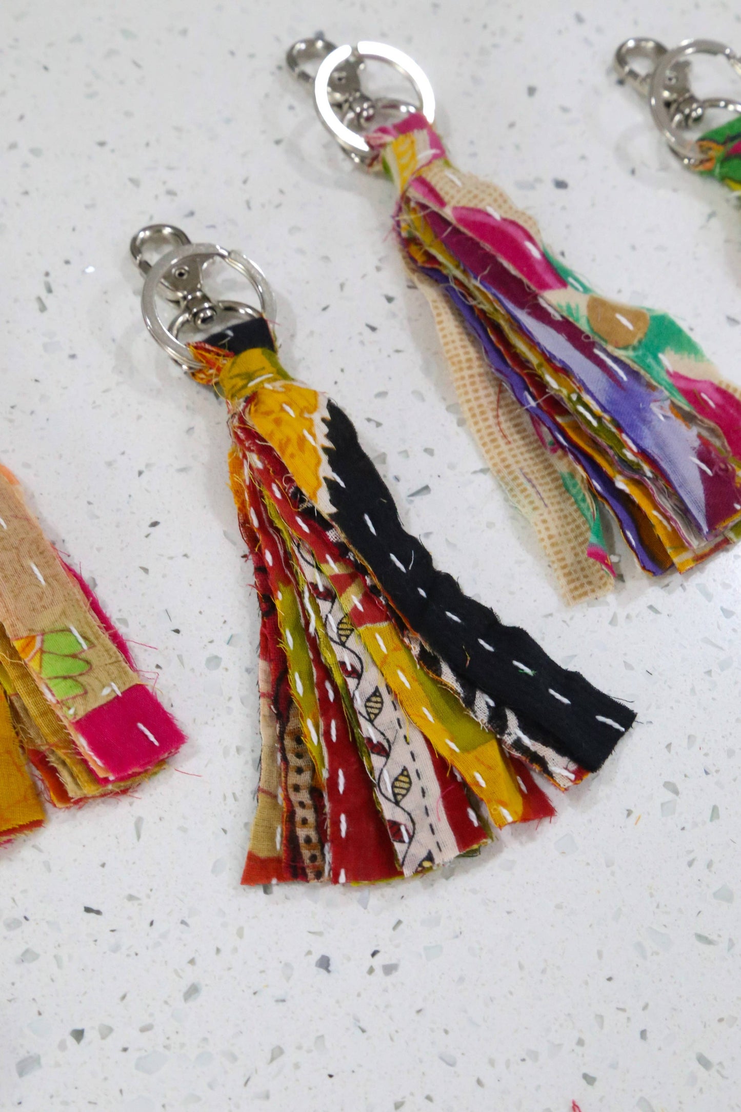 Kantha Tassel Keychain