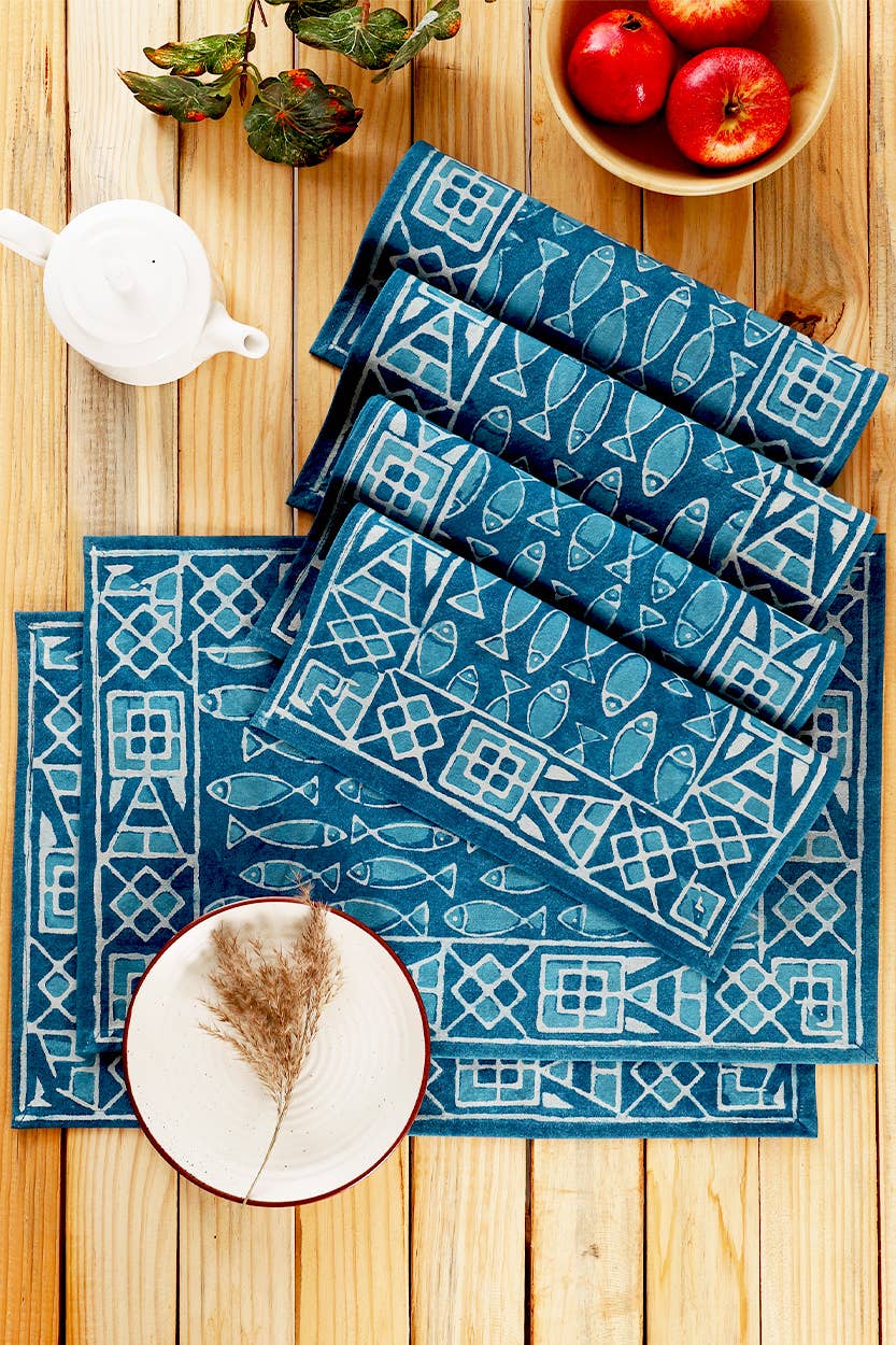 Indigo Fish Placemat